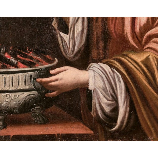Italian School Artist, Allegory of Winter, 17th Century, Oil on Canvas For Sale - Image 7 of 8