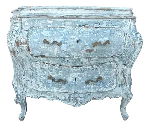 Venetian Bombe Commode Polychromed and Painted