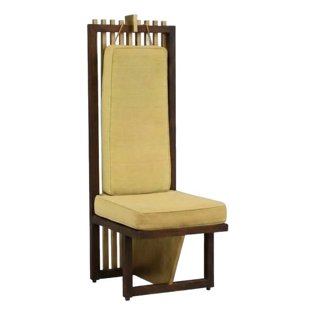 1980s Mahogany and Gold King Sitting Dining Chair For Sale