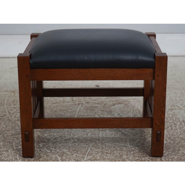 Stickley Mission Oak Morris Chair & Ottoman For Sale - Image 12 of 18