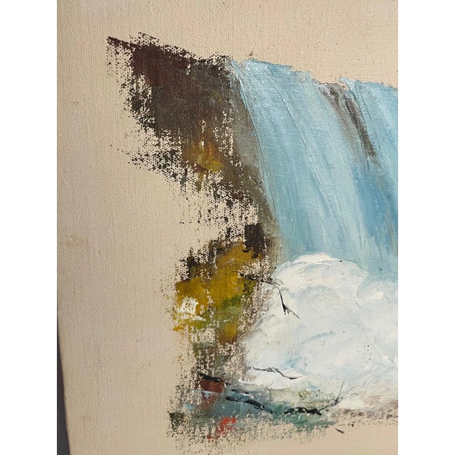 Textile Abstract Landscape Still Life Impasto Original Oil Painting on Canvas For Sale - Image 7 of 10