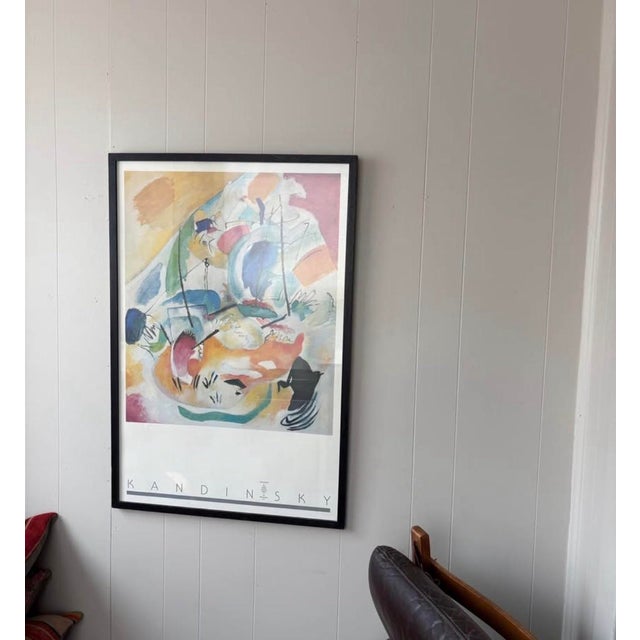 White Large Framed Wassily Kandinsky Exhibition Poster Print in Black Frame For Sale - Image 8 of 9