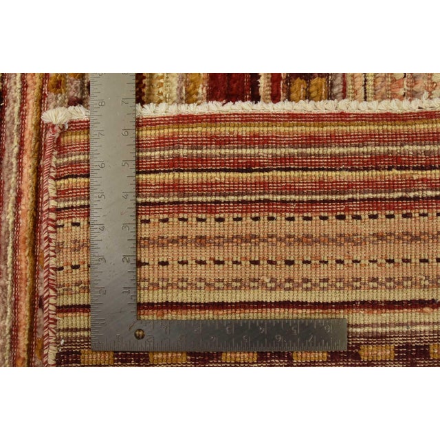 Gabbeh Rug 9’1” X 11’11” Multicolor Wool Striped Hand-Knotted Carpet For Sale - Image 15 of 15