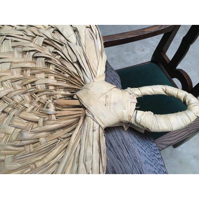 Palm Leaf Wall Mat, 1970s For Sale - Image 3 of 12