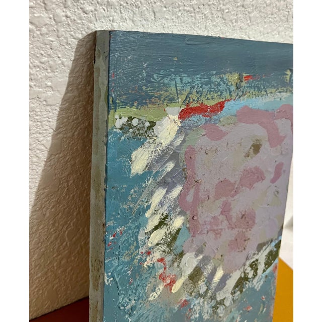 1960s Edward Avedisian, Mod Abstract Expressionist Modernist Oil Painting Edward Avedisian Color Circles For Sale - Image 5 of 13