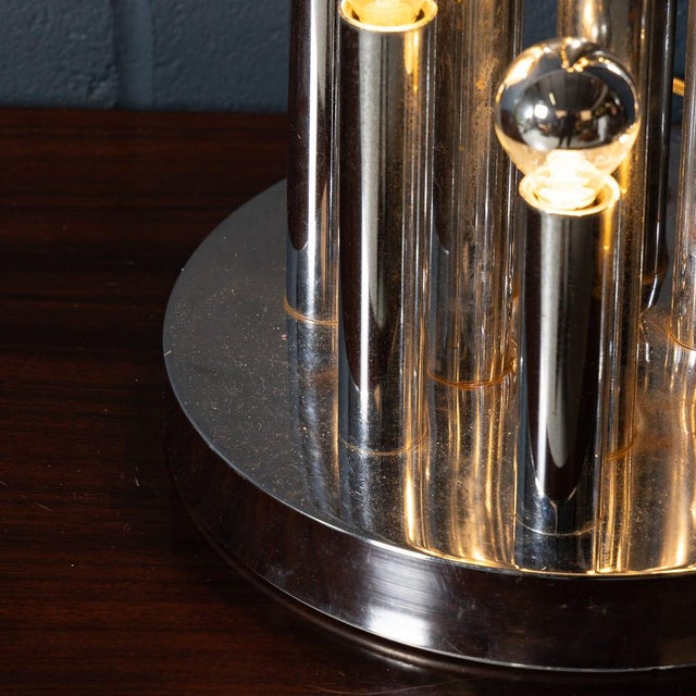 Vintage Italian Chrome Multi-Light Table Lamp from Reggiani, 1970s For Sale - Image 15 of 18