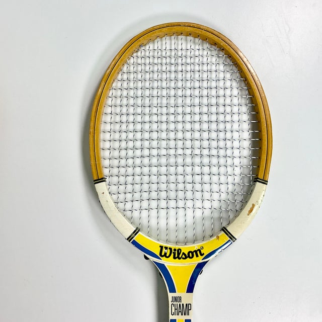 Vintage Americana Boho Chic Wilson Wood Tennis Rackets Decorative Wall Objects - Set of 3 For Sale - Image 14 of 14