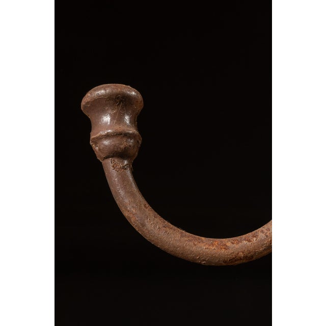 Metal Antique Metal Coat Rack in Brown For Sale - Image 7 of 7
