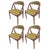 Model 31 Chairs in Teak and Wool Fabric by Kai Kristiansen for Schou Andersen, 1960s, Set of 4 For Sale