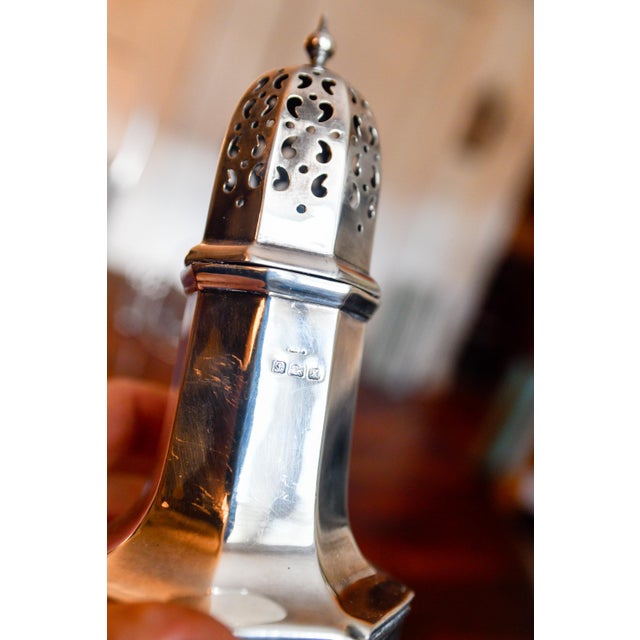 Late 19th Century 1897 Sterling Silver English Muffineer Birmingham England 8.25" High For Sale - Image 5 of 9