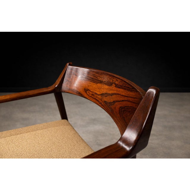 Set of Four Brazilian Rosewood Armchairs / Dining Chairs by Jorge Jabour, Cantù, 1960s - Lot 634–615A For Sale In New York - Image 6 of 18