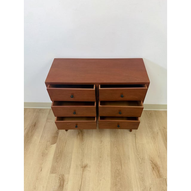 MCM Style Six Drawer Chest, Mid Century Modern Wood Storage For Sale In Tampa - Image 6 of 11