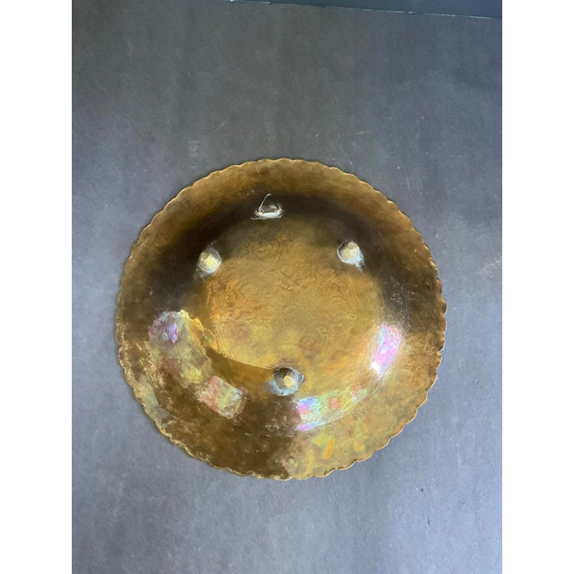 Early 20th Century Vintage Persian Middle Eastern Mixed Metal Plate For Sale - Image 5 of 6