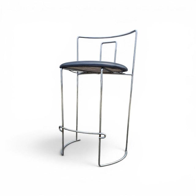Black Leather Gaja Stools by Kazuhide Takahama for Simon Gavina, Set of 2 For Sale - Image 3 of 18