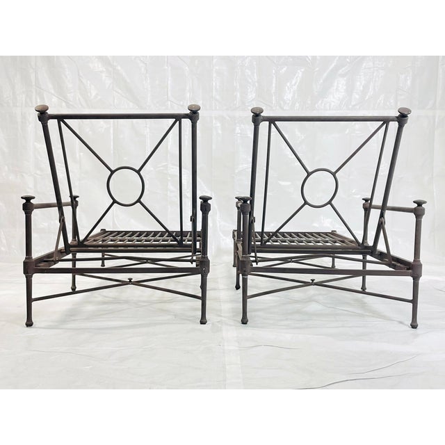 Pair of Restoration Hardware "Catalina" Aluminum Outdoor Lounge Chairs For Sale - Image 9 of 16