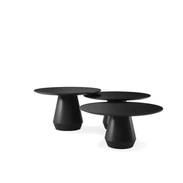 Charlotte Triple Black Coffee Tables, Set of 3 For Sale - Image 4 of 4