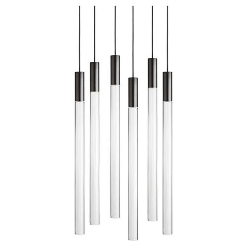 Black Plexi Pendant Light by Angelo Mangiarotti for Karakter, Set of 6 For Sale - Image 12 of 12