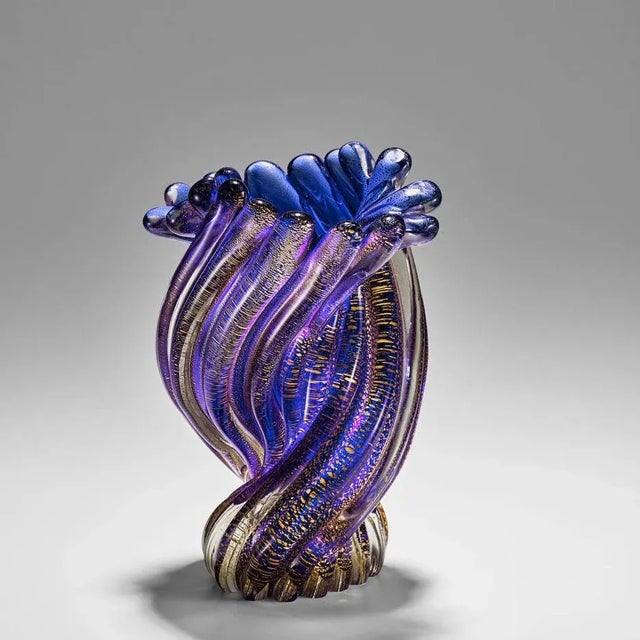 Ritorto Vase with Gold Leaf by Archimede Seguso, 1955 For Sale - Image 12 of 13