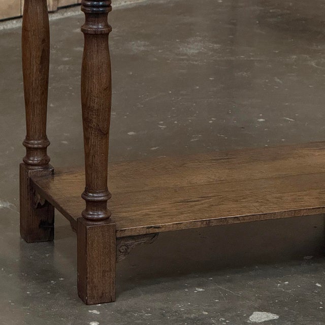 19th Century Rustic Hand Carved Oak Renaissance Revival Side Table For Sale - Image 15 of 18