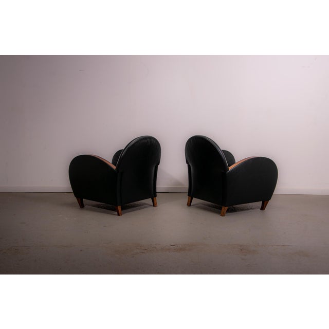 Mid-Century Modern Leather Chairs, 1970, Set of 2 For Sale - Image 6 of 18