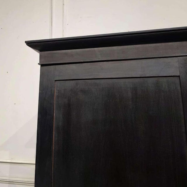 English Ebonized Linen Cupboard For Sale - Image 5 of 9