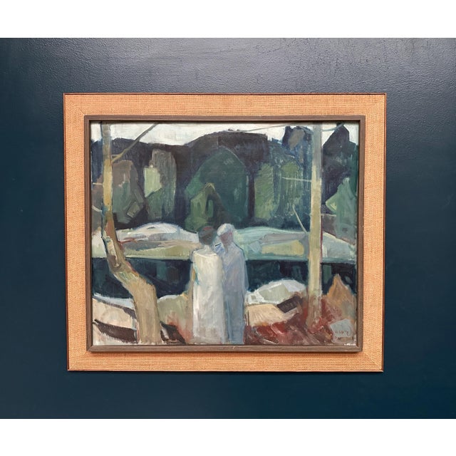 Nis Stougaard, Gudhjem, Bornholm, 1965, Oil on Canvas, Framed For Sale - Image 15 of 18