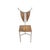 The backrest does not extend from the seat; it is detached, supported by a single rod, like a piece of armor mounted on a...