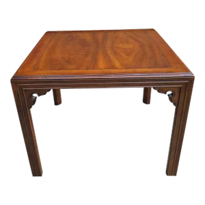 Henredon Fine Furniture Walnut Bookmatched Side Table