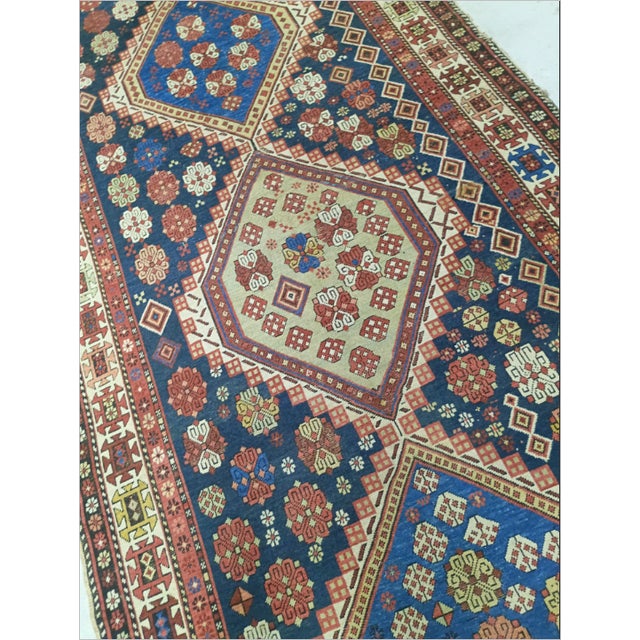 1920s Antique Hand-Knotted Caucasian Gallery/ Runner Rug. For Sale - Image 5 of 18