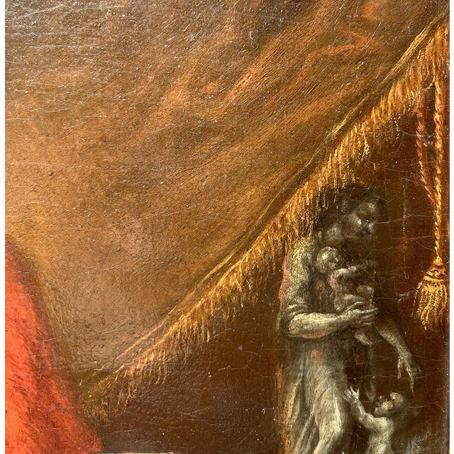 Alessandro Longhi, Portrait of a Young Musician in Front of His Desk with a Score in His Hand, Oil on Canvas, 18th Century, Framed For Sale - Image 6 of 11