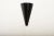 White Painted Steel Tube Floor Lamp with White Marble Base and Black Sheet Metal Shade For Sale - Image 3 of 12