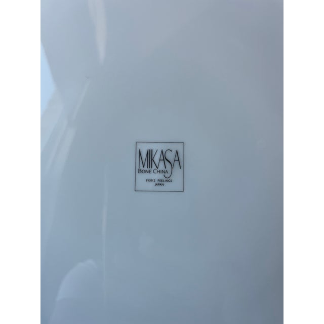 Ceramic 1980s Mikasa Feelings Pattern 12" Bone China Porcelain Cake Plate, Platter For Sale - Image 7 of 7