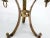 Round Glass Top Gold Gilt Tripod Wrought Iron Base Side End Table For Sale - Image 6 of 8
