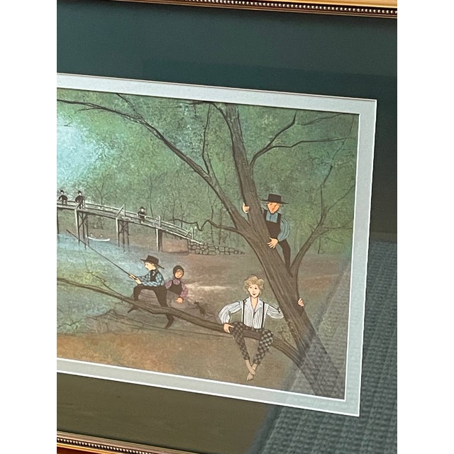 P. Buckley Moss "Concord Bridge" Signed Lithograph 63/1000 Framed Matted For Sale - Image 13 of 17