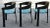 Textile Wooden Chairs with Velour Fabric, 1980, Set of 3 For Sale - Image 7 of 9