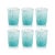 Willa Speckled Glass Tumblers - Aqua, Set of 6 For Sale - Image 4 of 4