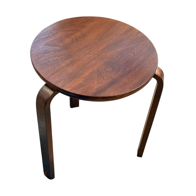 Mid 20th Century Pair of Attributed Alvar Aalto Model 60 Stools by Finsven, Sweden, Mid-20th Century. For Sale - Image 5 of 7