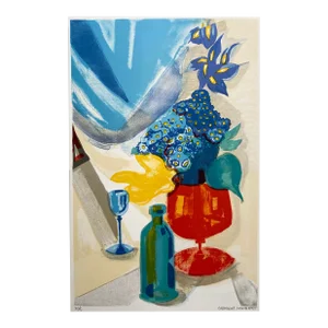 1970s Georges Lambert Iris Lithograph