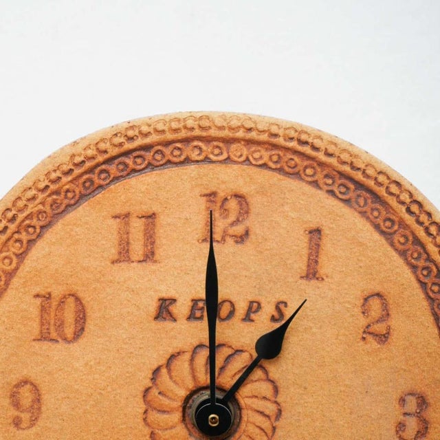 Brown Wall Mounted Ceramic Clock by Roger Capron, 1960 For Sale - Image 8 of 13