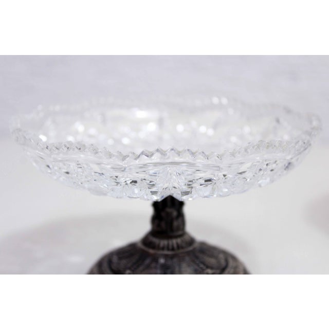 Pair of crystal and silver-plated bowls, 1930s Art Nouveau style This lovely pair of crystal bowls will quickly find its...