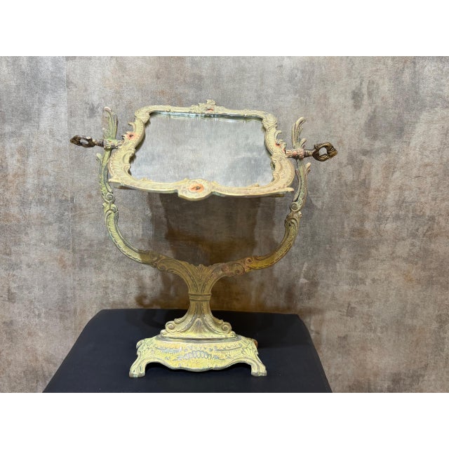 Cast from solid brass, this tabletop looking glass brings substantial weight and historical architecture directly to your...