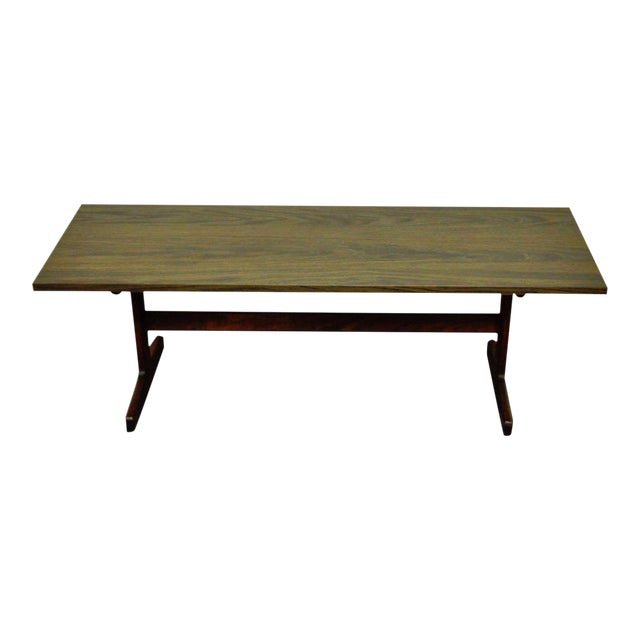 Vintage Mid Century Danish Modern Teak and Laminate Coffee Table