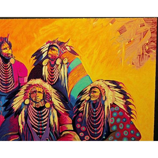 1990s Earl Biss "Land of the Free Home of the Brave" Hand Signed Serigraph For Sale In Denver - Image 6 of 9