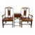 20th Century Chinese Rorsewood Carved Armchairs Set For Sale