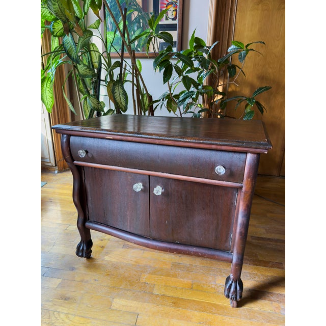 Brown Late 19th Century Antique American Empire Style Washstand/Side Cabinet. For Sale - Image 8 of 13