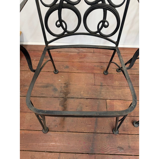 Metal Elegant Woodard Iron Patio Dining Chairs, Set of Six For Sale - Image 7 of 12