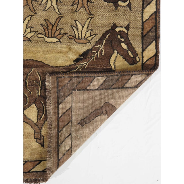 Persian Hand-Knotted Gabbeh Rug With Stylized Horse Motifs 3'4" X 5'3" For Sale In Washington DC - Image 6 of 6