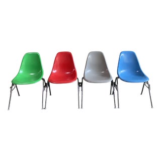 Sidechairs in Various Colors by Charles Eames for Vitra, 1980s, Set of 4 For Sale