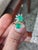 Modern 18k Gold, 2.63 Carats, Natural Zambian Emerald & Rose Cut Diamonds Cocktail Ring, Size 6 For Sale - Image 3 of 10