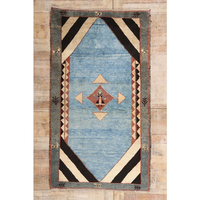 Vintage Persian Gabbeh Rug, 03'06 X 06'02 For Sale - Image 10 of 10